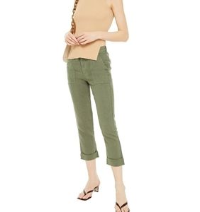 FRAME linen cropped pant